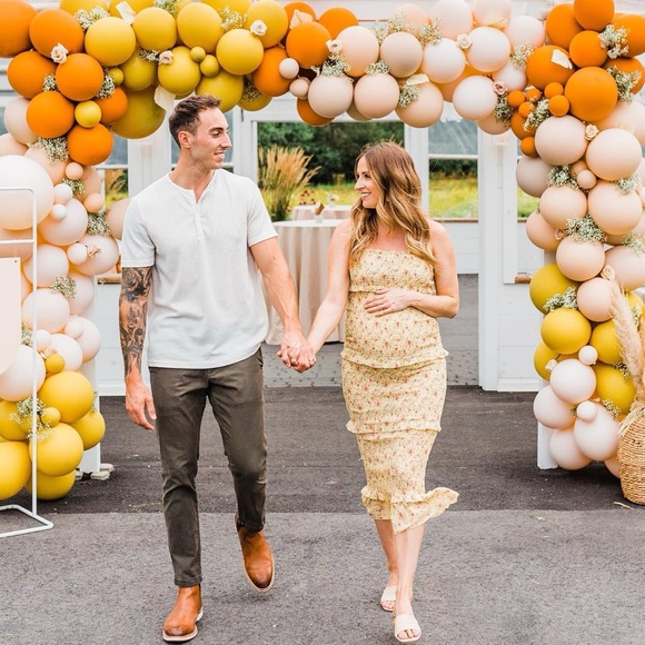 Pinkblush floral smocked bodycon midi dress nwot - Picture 10 of 14